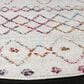 Safavieh Madison MAD798A 5" Round Ivory and Fuchsia Area Rug, , large