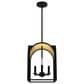 Hunter Dukestown 12" 4-Light Lantern Pendant in Natural Iron and Gold Leaf, , large