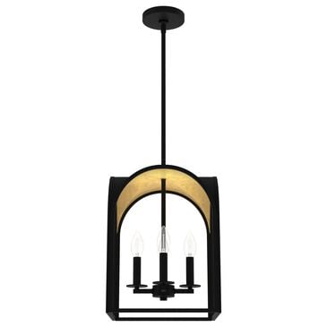Hunter Dukestown 12" 4-Light Lantern Pendant in Natural Iron and Gold Leaf, , large
