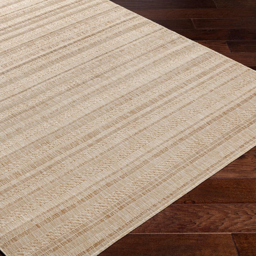 Surya Eagean EAG-2409 Light Beige, Brown, Cream and Light Brown 5&#39;3&quot; x 7&#39;7&quot; Indoor/Outdoor Area Rug, , large