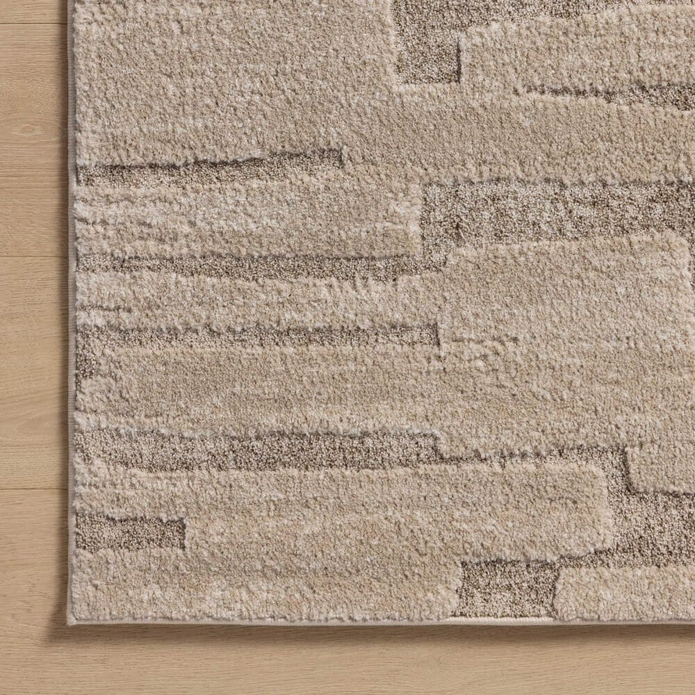 Amber Lewis x Loloi Monty 4&#39; x 6&#39; Taupe and Beige Area Rug, , large