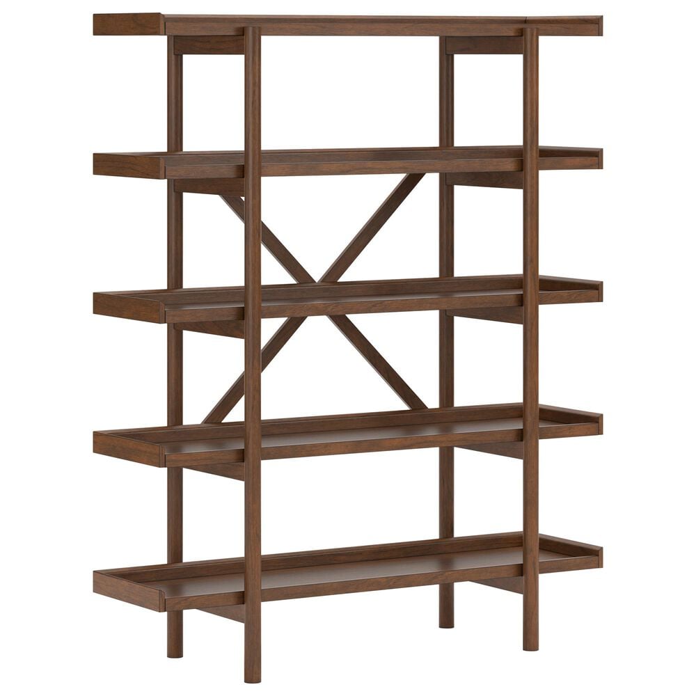 Ashley Lyncott 70" Bookcase in Brown, , large