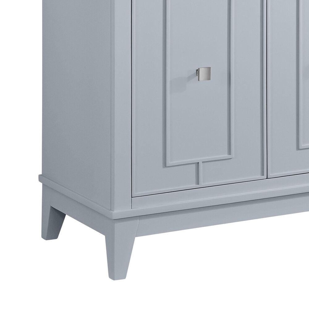 37B Kinsale 36" Single Bathroom Vanity Cabinet in Soft Blue with White Composite Stone Top and Backsplash, , large