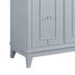 37B Kinsale 36" Single Bathroom Vanity Cabinet in Soft Blue with White Composite Stone Top and Backsplash, , large