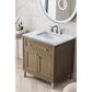 James Martin Vanities Chicago 30" Single Bathroom Vanity in Whitewashed Walnut with 3 cm Carrara White Marble Top and Rectangular Sink, , large