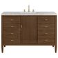 James Martin Vanities Myrrin 48" Vanity in Mid Century Walnut with 3 cm Eternal Jasmine Pearl Quartz Top, , large