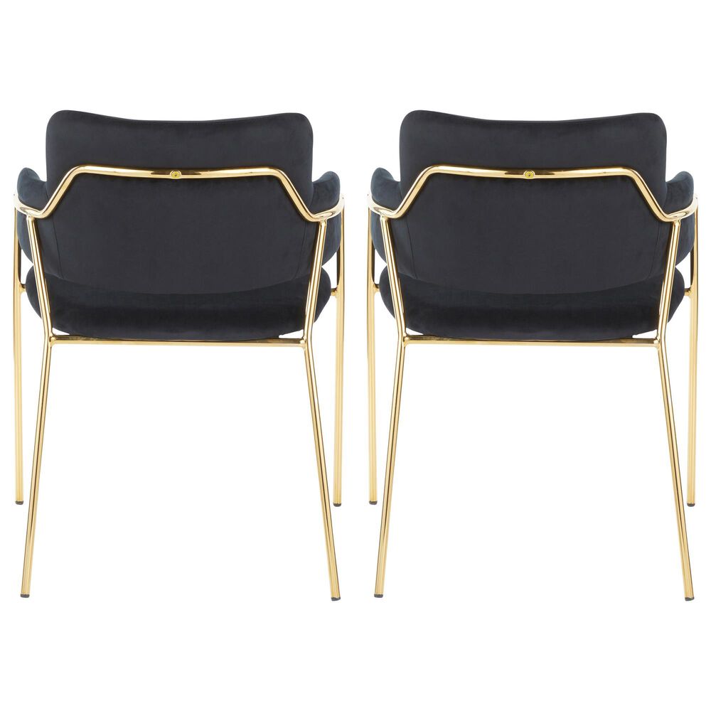 Lumisource Napoli Chair in Black and Gold &#40;Set of 2&#41;, , large