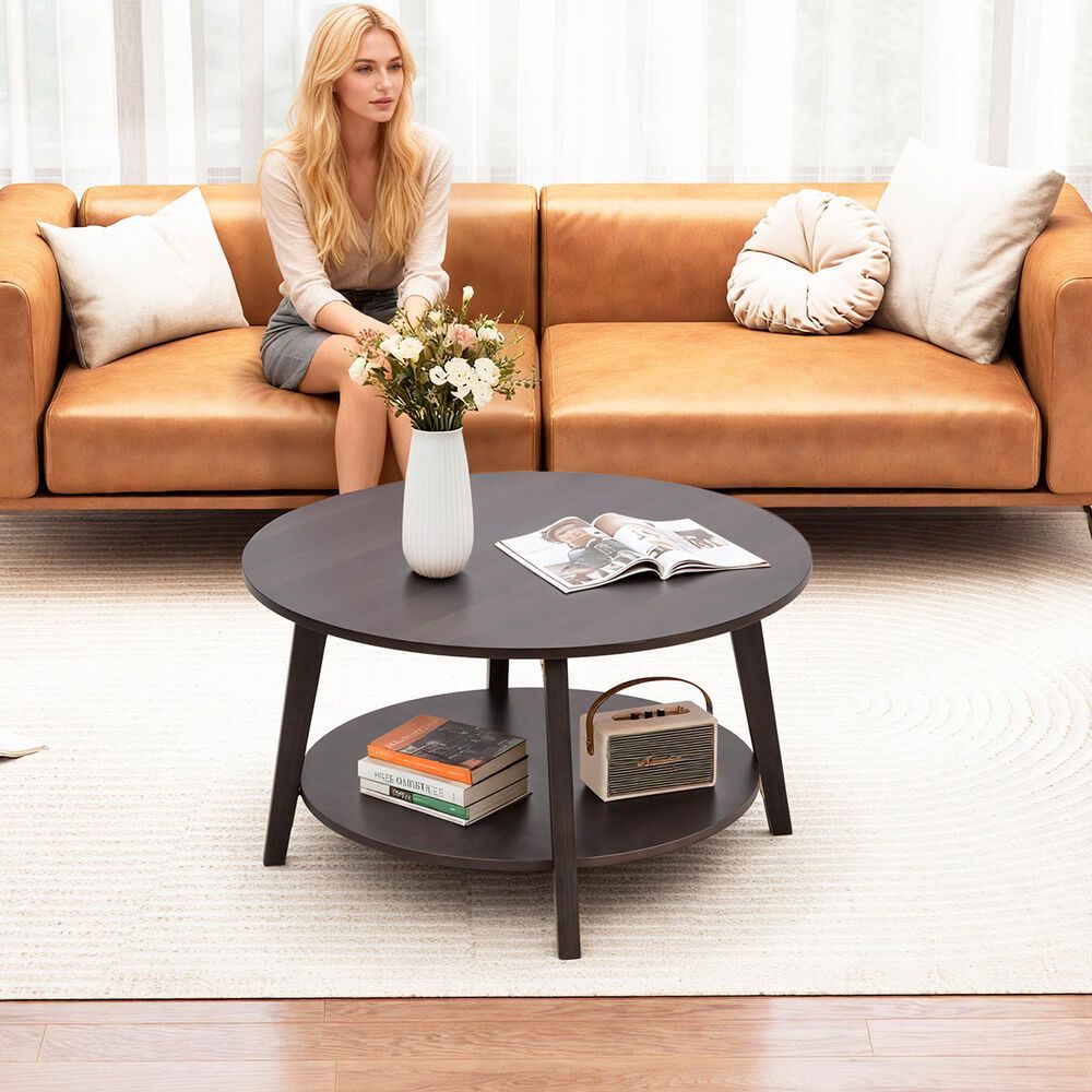 FDW 31.5" Round Coffee Table in Grey, , large
