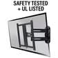 Sanus Advanced Full-Motion 4D and Shift Wall Mount for 32" - 65" TVs in Black, , large