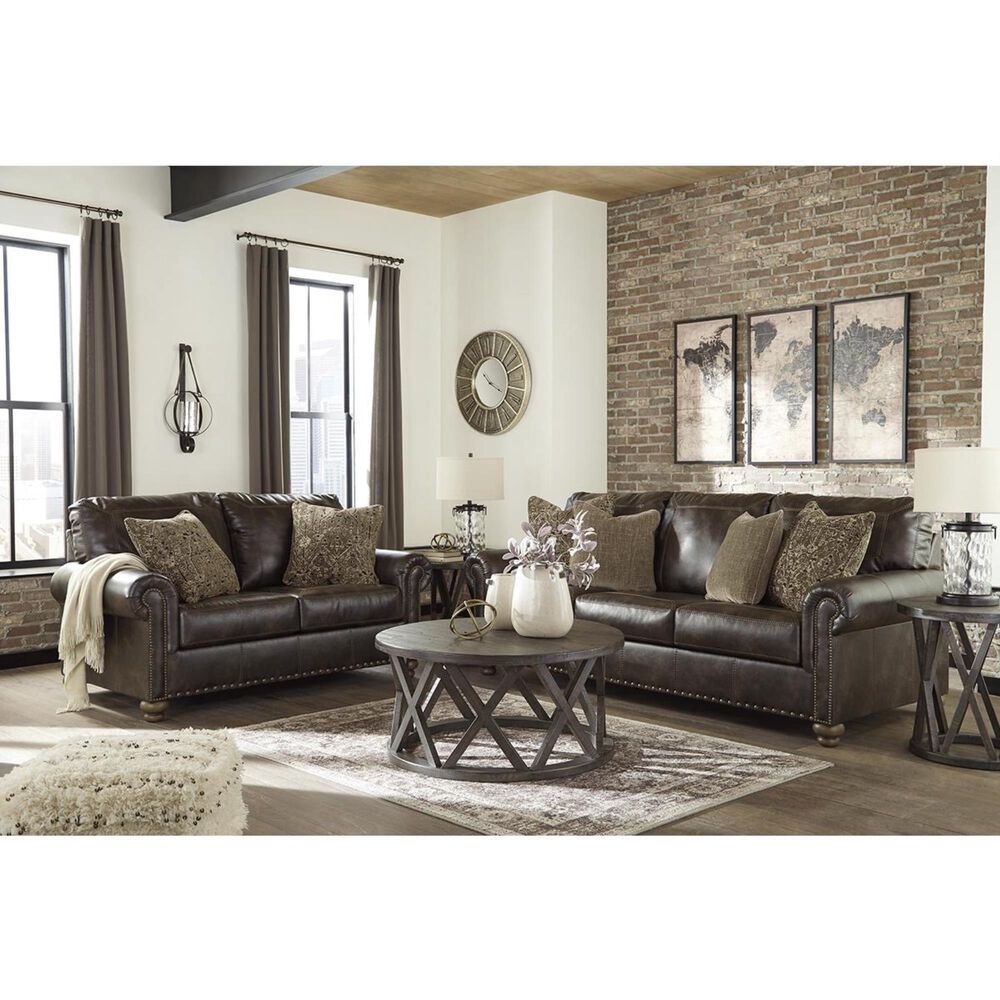 Signature Design by Ashley Nicorvo Stationary Sofa in Coffee, , large