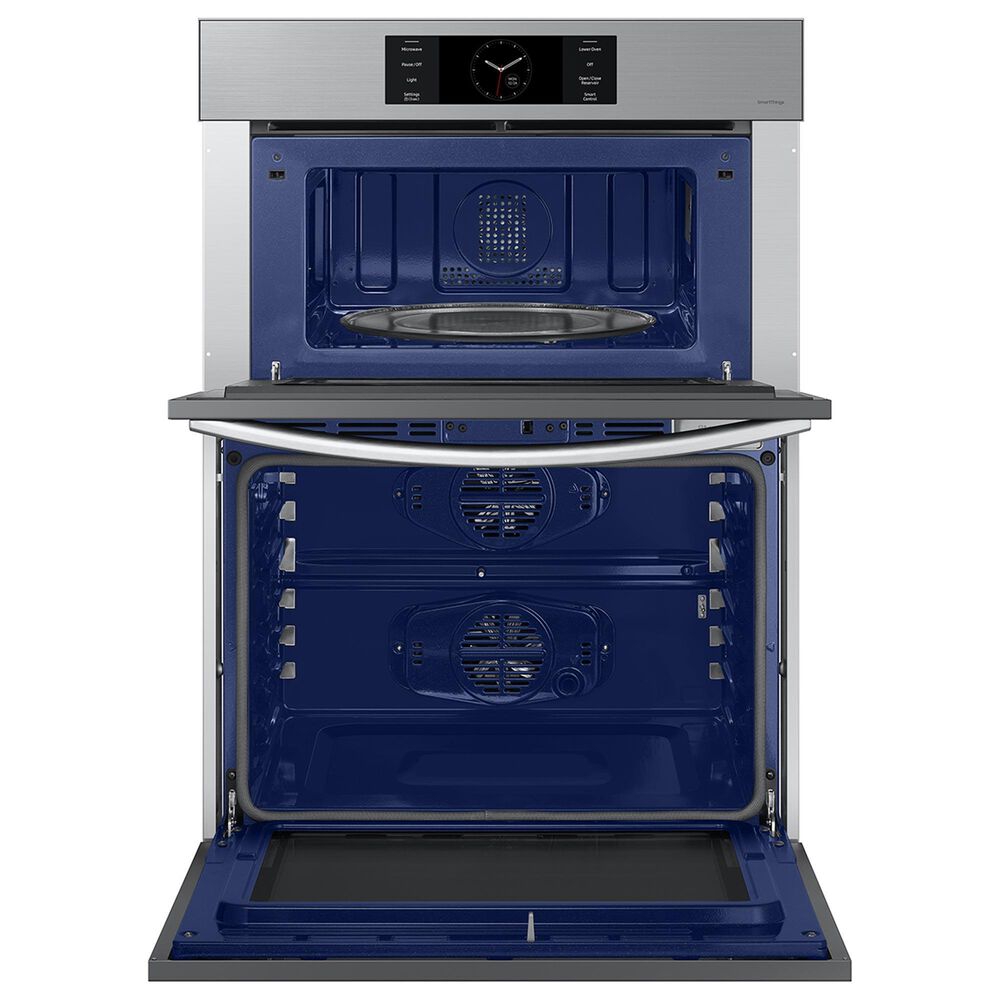 Samsung Bespoke 2-Piece Kitchen Package with Stainless Steel Bespoke 30" Combination Wall Oven and Black 30" Induction Cooktop, , large