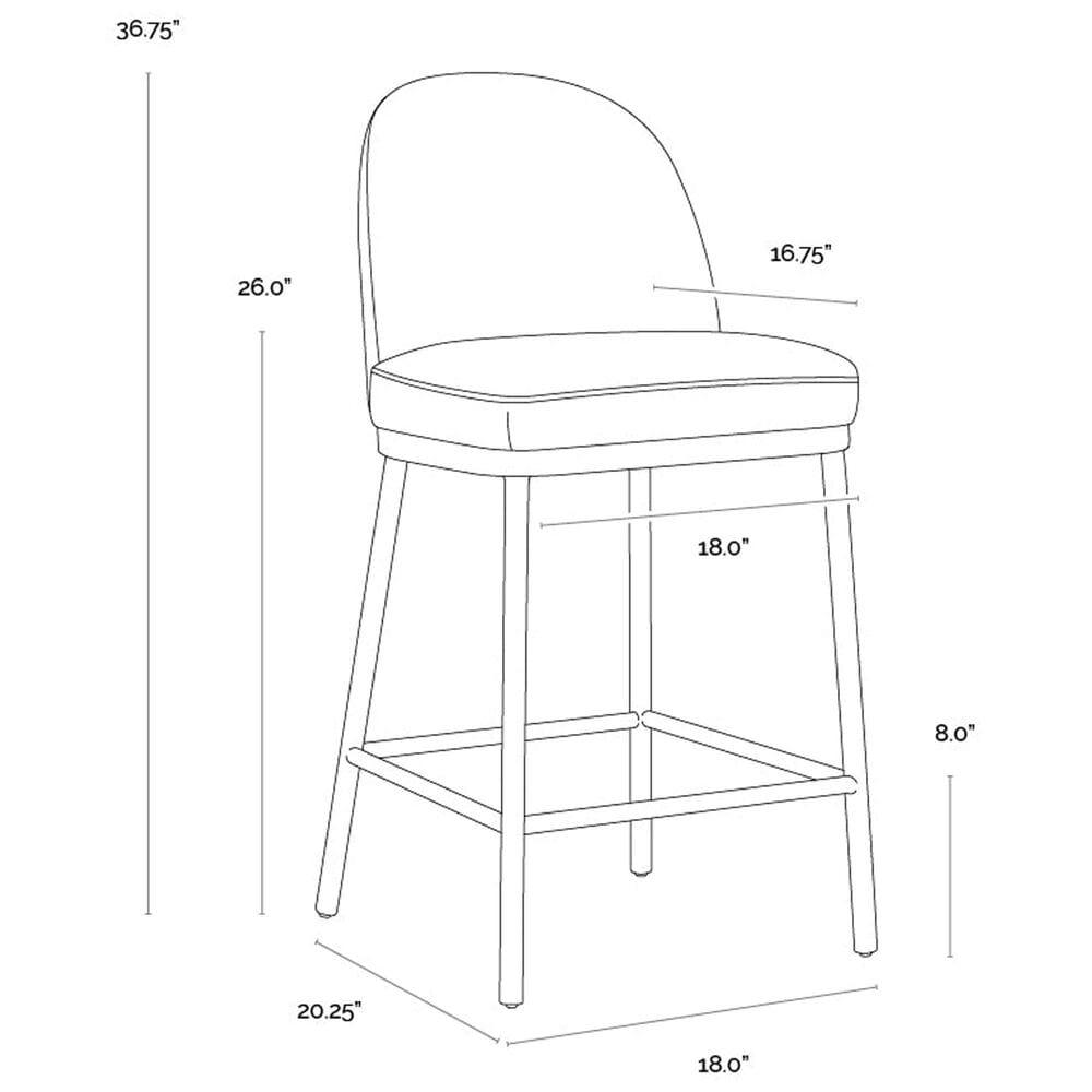37B Lavania Counter Stool in Antique Brass, , large