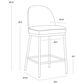 37B Lavania Counter Stool in Antique Brass, , large