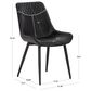 Linon Home Decor Edler Side Chair with Black Upholstery in Black (Set of 2), , large