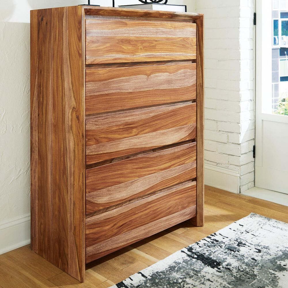 Millenium Dressonni 5-Drawer Chest in Brown, , large