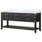 Lexora Home Norwalk 72" Double Bathroom Vanity in Black Oak with White Carrara Marble Top and Rectangular Sinks, , large