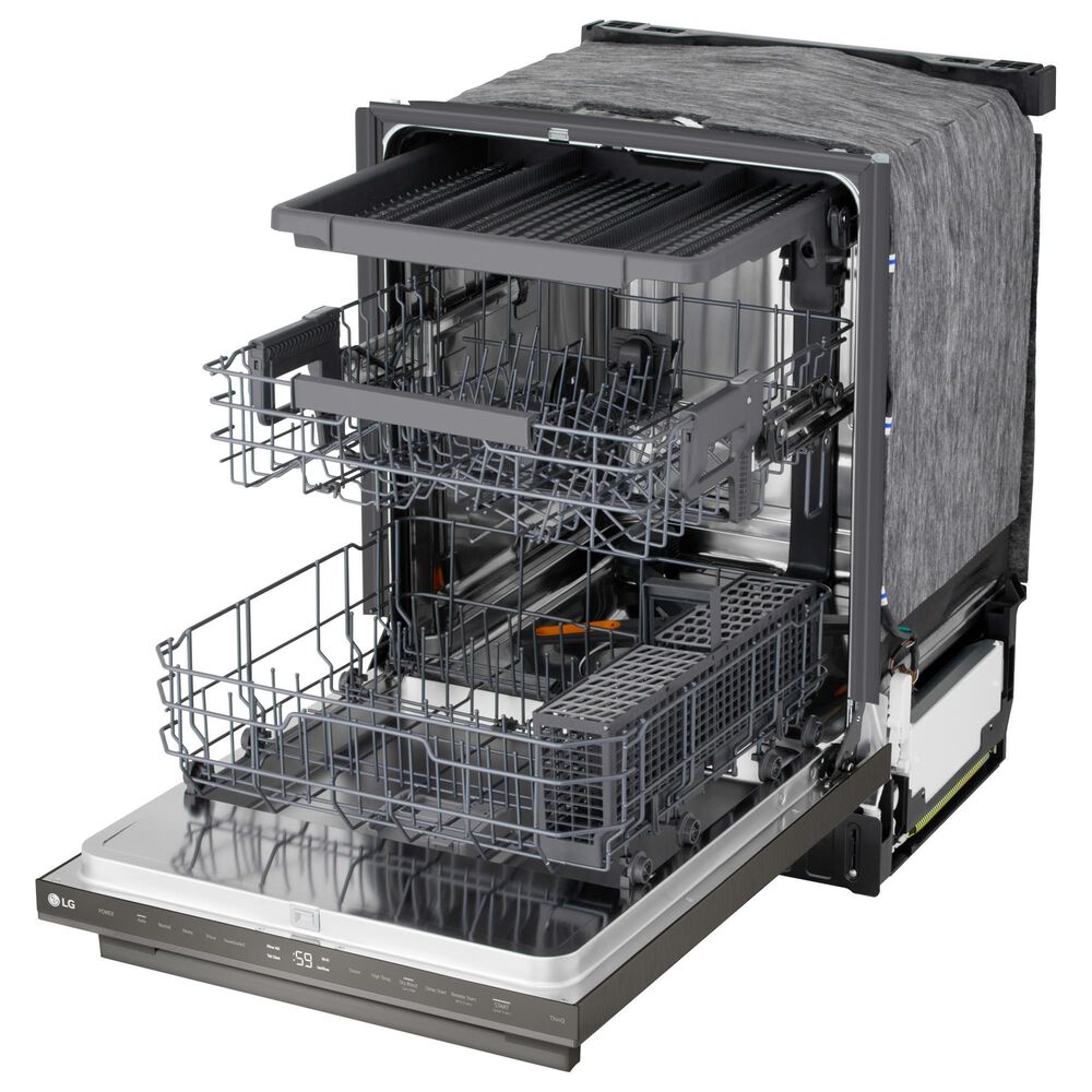 LG 24" Built-In Bar Handle Dishwasher with SteamAssist in Black Stainless Steel, , large