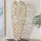 Maple and Jade 23" Cutout Coral Decorative Vase in Satin Gold, , large