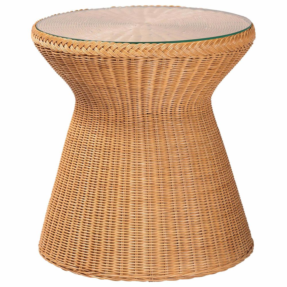 Baxton Studio Nina End Table in Light Honey, , large