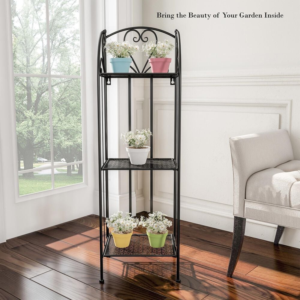 Timberlake 44&quot; 3-Tier Plant Stand in Black, , large