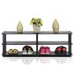 HOMLUX 3-Tier Shoe Rack in Espresso and Black, , large