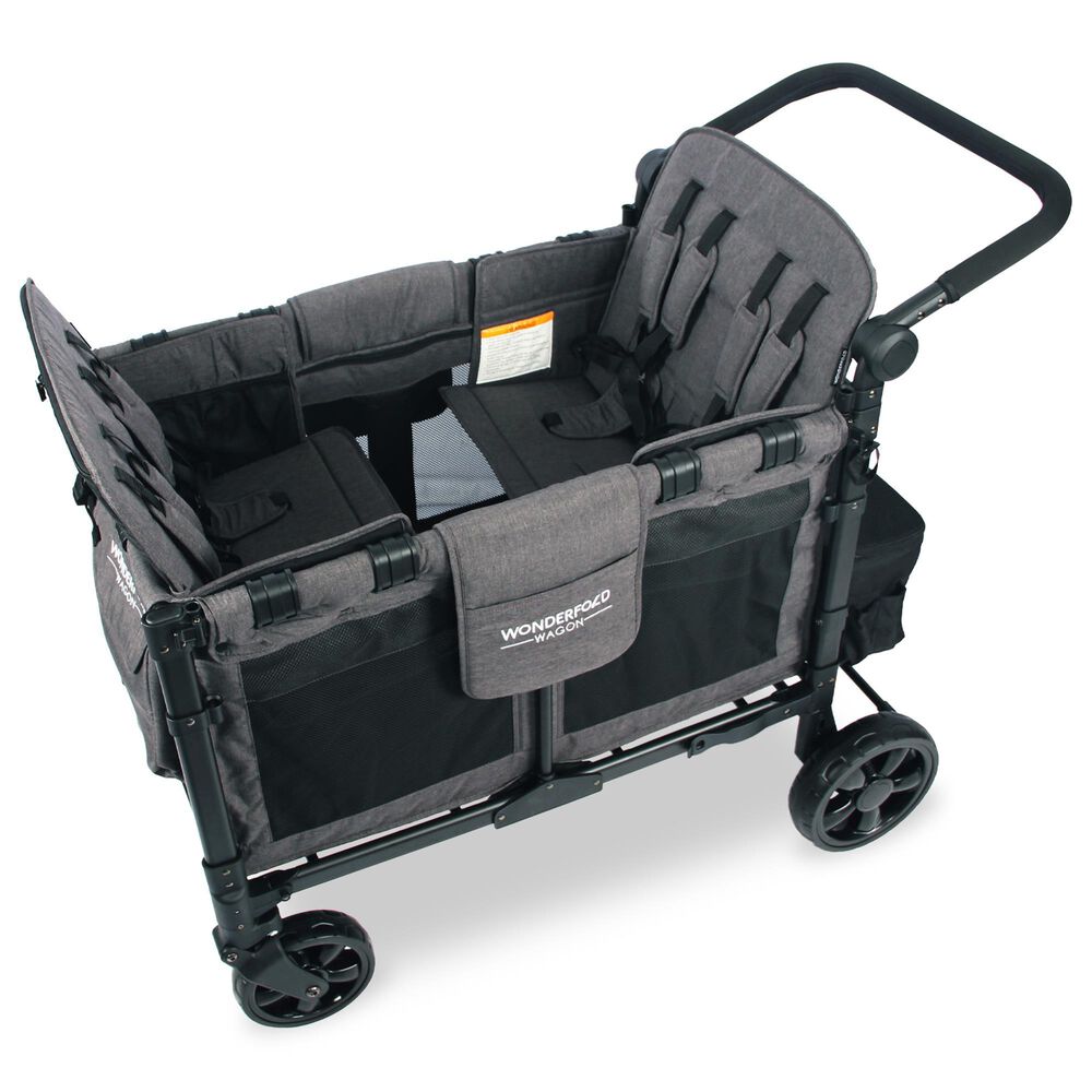 Wonderfold Elite Quad Stroller Wagon in Charcoal Gray, , large