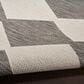 Nourison Positano Geometric Charcoal 9" x 12" Indoor/Outdoor Area Rug, , large