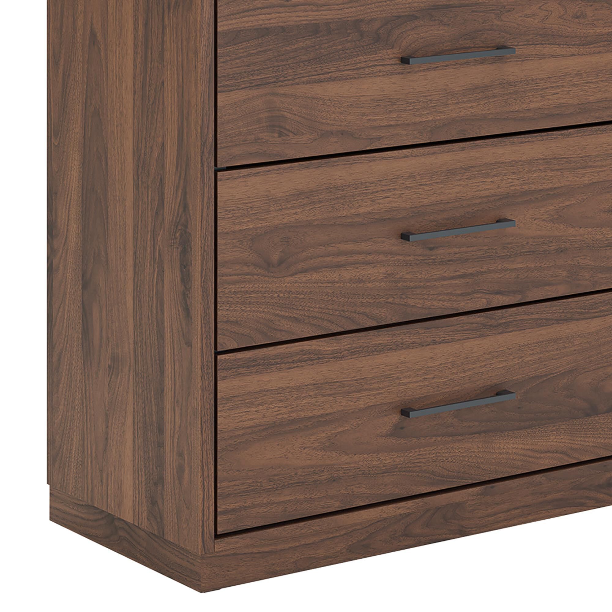 Ashley Fortlorn 5-Drawer Chest in Walnut Brown