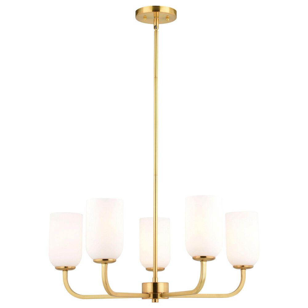 Vaxcel International Co. Ltd. Shelby 5-Light Chandelier in Natural Brass, , large
