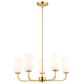 Vaxcel International Co. Ltd. Shelby 5-Light Chandelier in Natural Brass, , large
