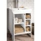 James Martin Vanities Alicante 24" Single Bathroom Vanity in Glossy White and Brushed Nickel with 5 cm White Glossy Resin Top and Rectangular Sink, , large