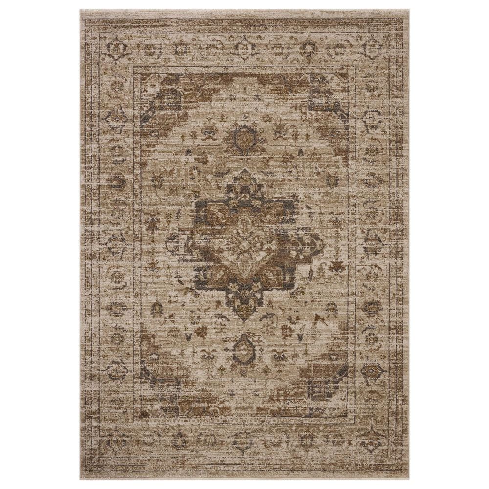 Loloi Haywood Natural and Bark 11"6" x 15"7" Area Rug, , large