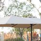 Hearth and Haven 14.8" Double Sided Outdoor Umbrella without Base in Khaki, , large