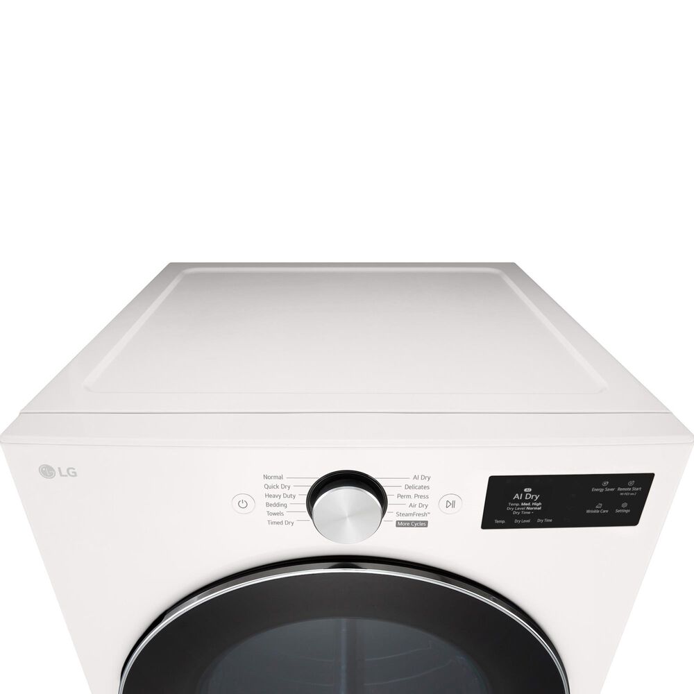 LG 7.4 Cu. Ft. Smart Front Load Electric Dryer with AI Sensor Dry in Alphine White, , large