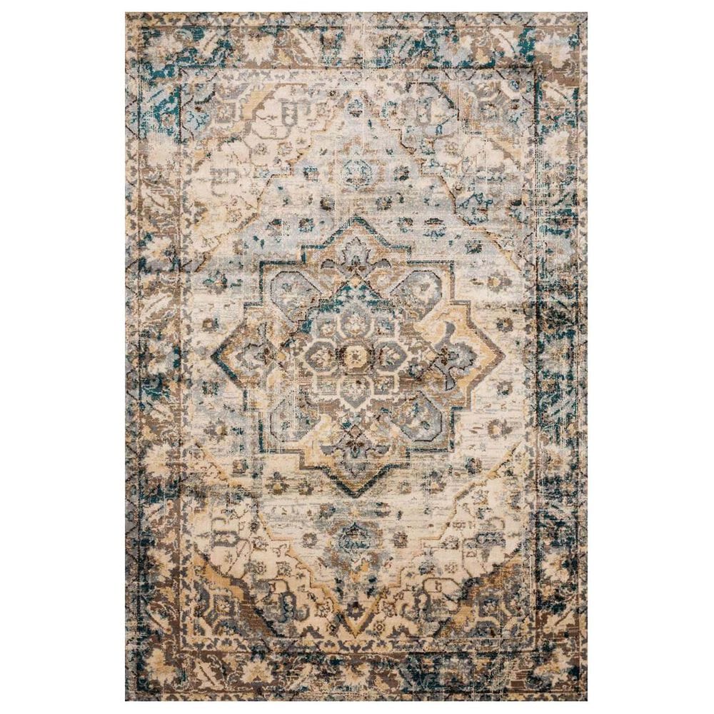 Loloi II Isadora ISA-02 5" x 7"3" Oatmeal and Bark Area Rug, , large