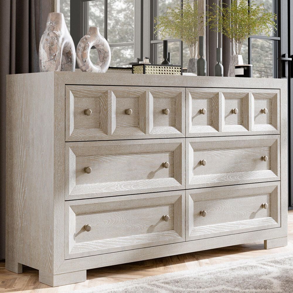 Furniture of America Hatton Cross 6-Drawer Dresser in Tawny, , large