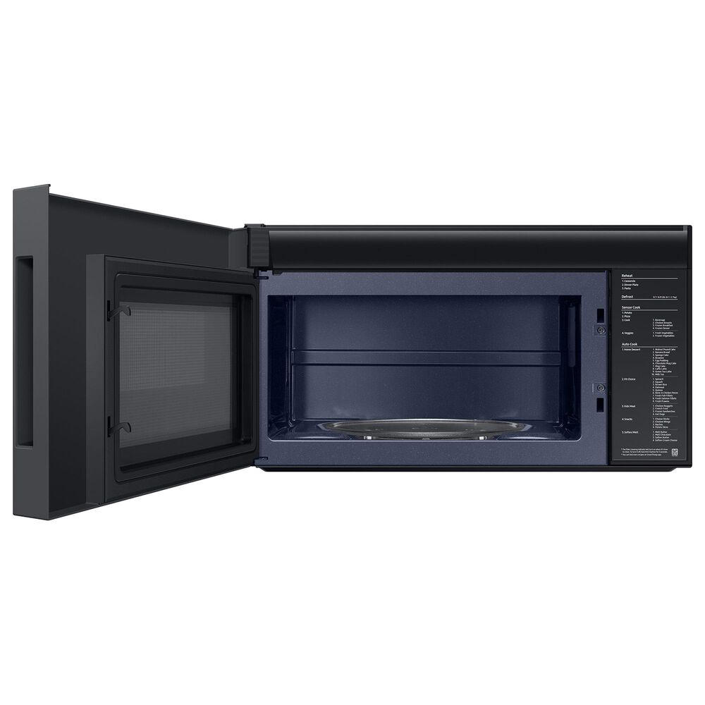 Samsung Bespoke Bespoke 2.1 Cu. Ft. Smart Over-The-Range Microwave with Glass-Touch Controls and LCD Display in Matte Black Steel, , large