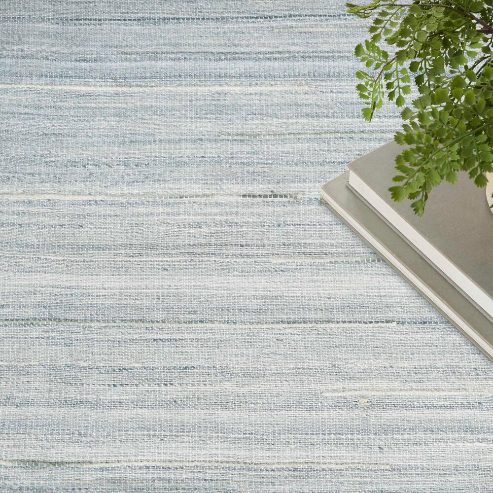 Nourison Interweave 6&#39; x 9&#39; Light Blue Area Rug, , large