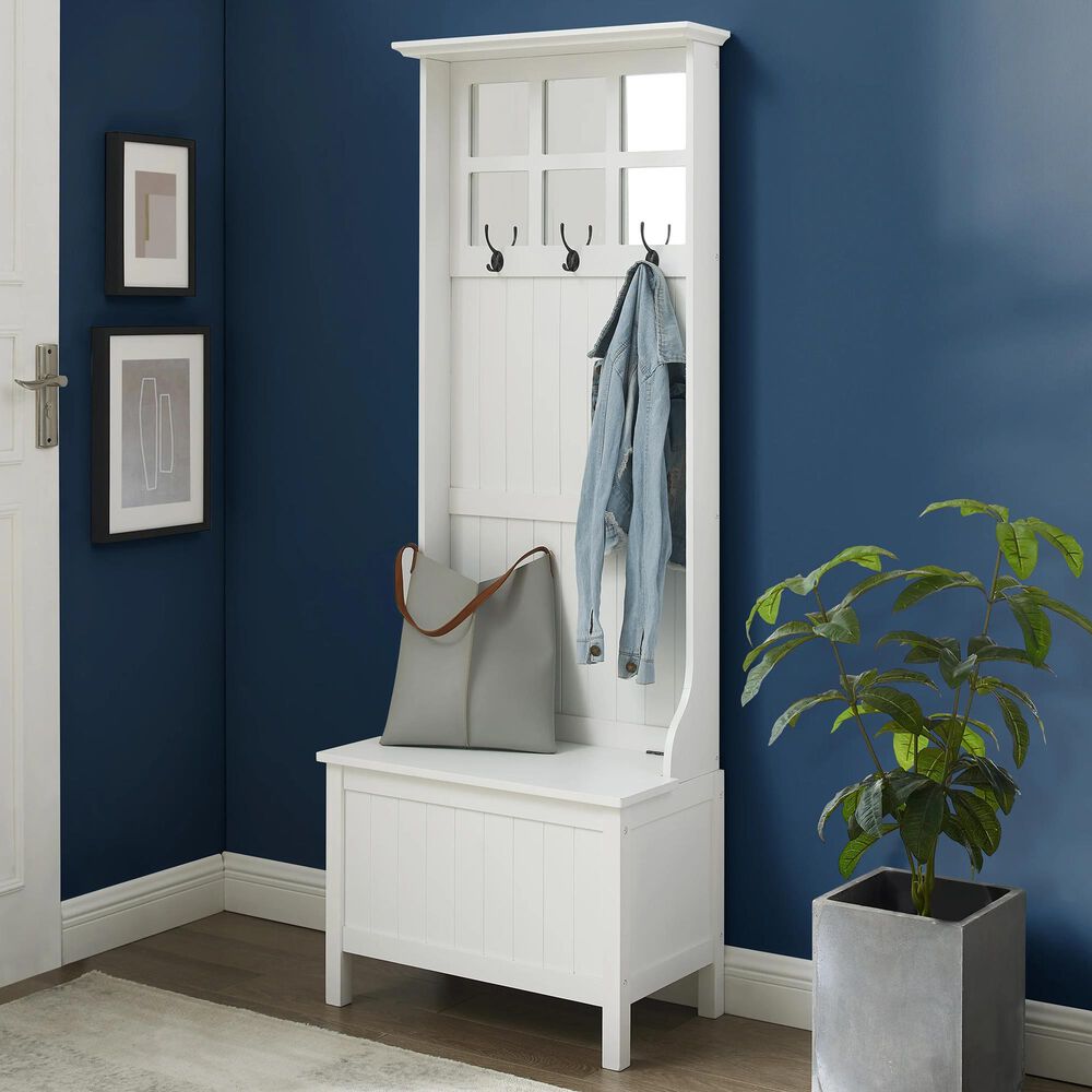 Crosley Furniture Plymouth Hall Tree in White NFM