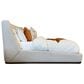 Simeon Collection Sofia Queen Upholstered Bed in Blanched Almond, , large