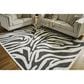 Ashley Thomwith 8" x 10"2" Black and Ivory Indoor/Outdoor Area Rug, , large
