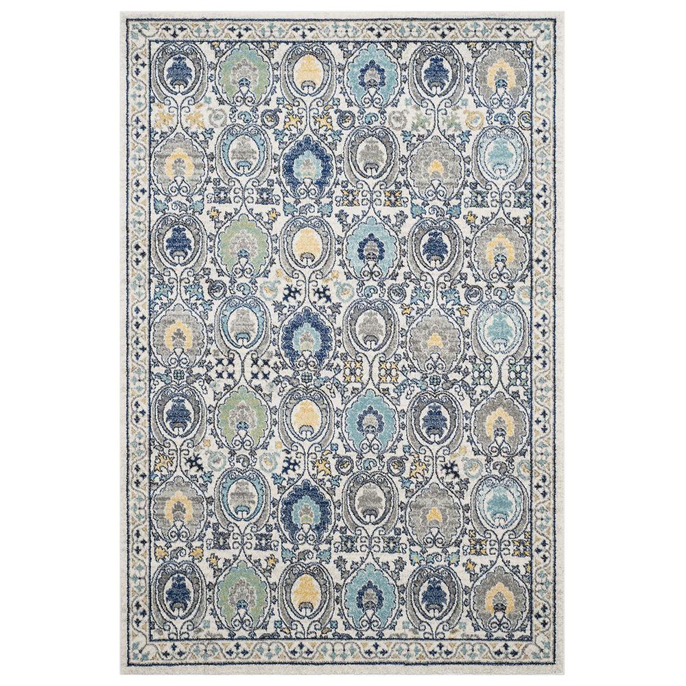 Safavieh Evoke EVK251D-5 5&#39;1&quot; x 7&#39;6&quot; Ivory/Grey Area Rug, , large