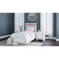 Ashley Altyra Twin Panel Bed in White with LED Headboard, , large