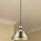 Golden Lighting Orwell 1-Light Wide Large Pendant in Aged Brass, , large