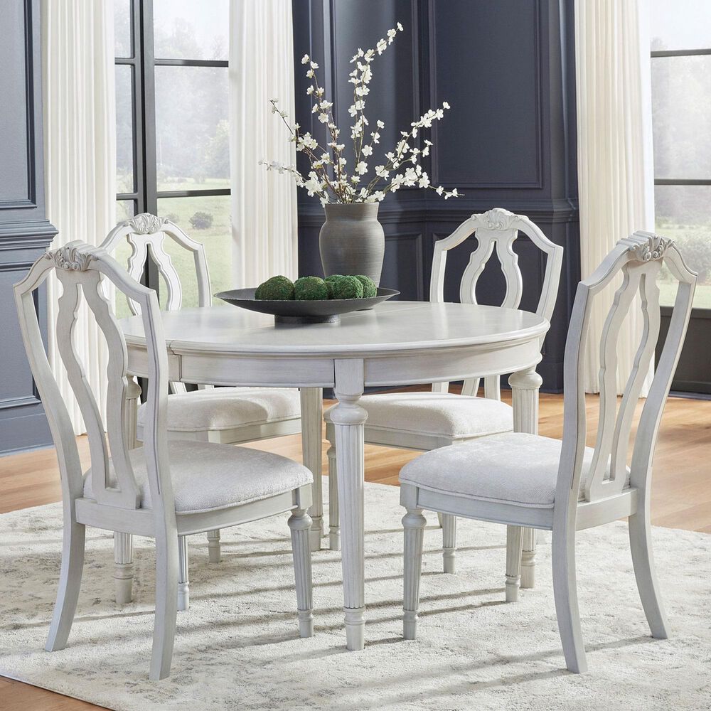 Ashley Montelaine 5-Piece Oval Dining Set in Antiqued White, , large