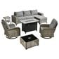 HOMLUX 9-Piece All-weather Rattan Outdoor Patio Furniture Set in Dark Gray, , large