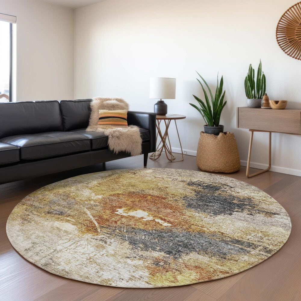 Dalyn Rug Company Nouveau NV7 8&#39; Round Taupe Indoor/Outdoor Area Rug, , large