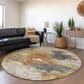 Dalyn Rug Company Nouveau NV7 8" Round Taupe Indoor/Outdoor Area Rug, , large