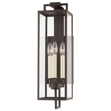 Troy Lighting Beckham 3-Light Exterior Wall Sconce in Textured Bronze, , large