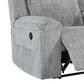 Ashley Buntington Double Manual Reclining Loveseat in Pewter, , large